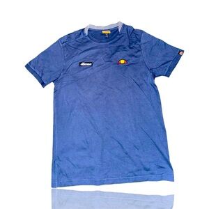Ellesse Men's Blue T-Shirt Size L Short Sleeve Crew Neck Logo: GUC: Like New